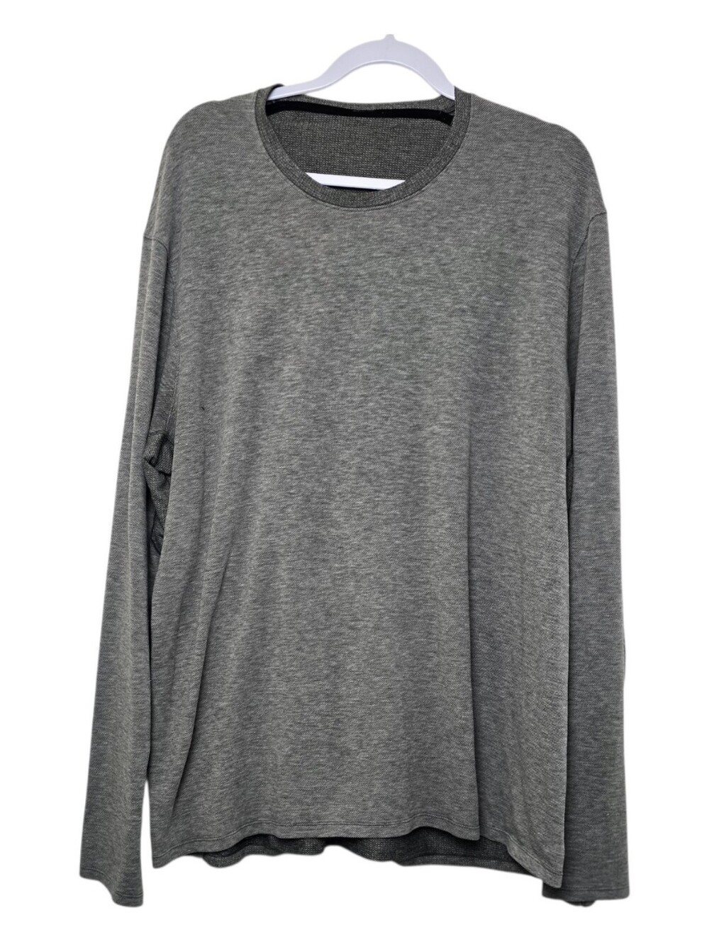Lululemon Men's 5 Year Basic Long Sleeve Crewneck Gray Shirt Activewear Casual